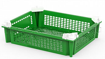 Овощной контейнер 508x406x135 мм цвет зеленый Интерпласт