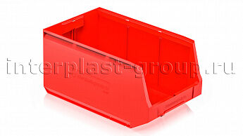 Складской лоток/контейнер для запасных частей, крепежей, красный, 500x300x250 мм Интерпласт