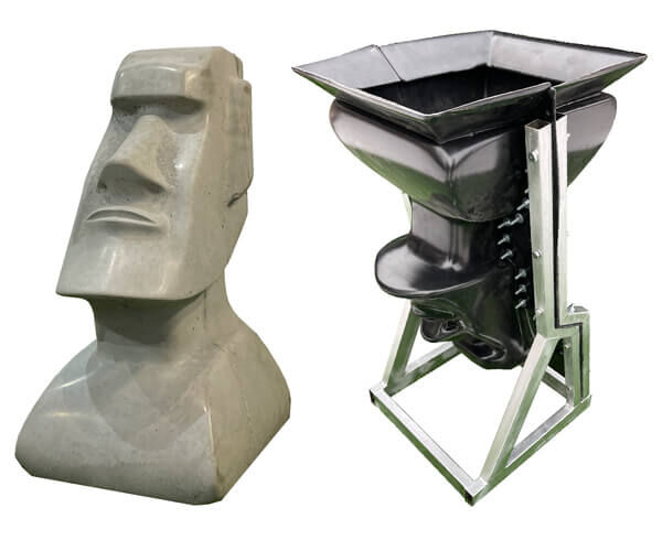Комплект форм для скульптуры «Моаи Гигант» в опалубке