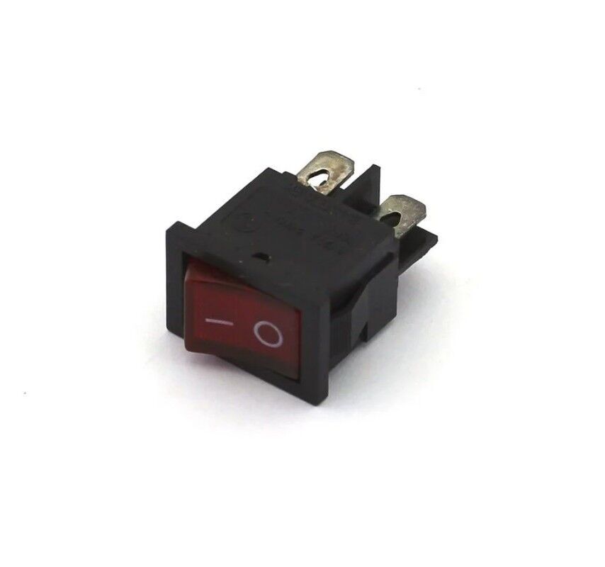 Выключатель клавишный, двухклавишный, 16А, 250В, Материал: пластиковый, Цвет: черный, Производ.: Bironi