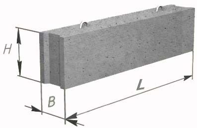 Фундаментный блок ФБС 12-6-6т 1180х600х580 мм, 960 кг