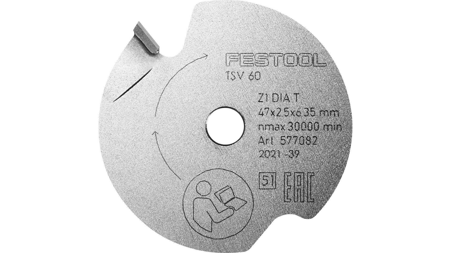 Подрезной диск Festool DIA 47x2,5x6,35 T1 DIA 47x2.5x6.35 T1