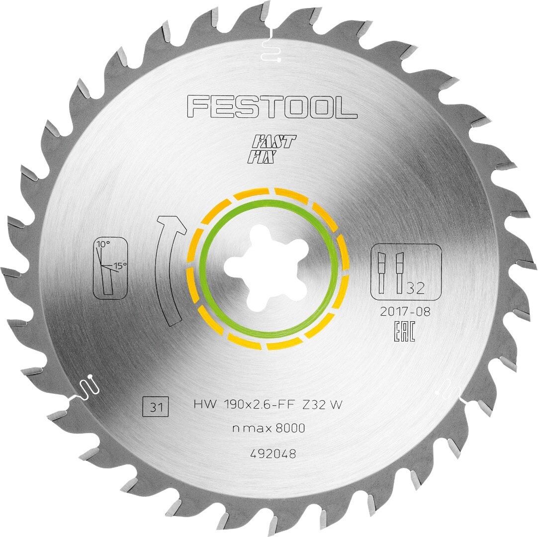 Пильный диск Festool WOOD UNIVERSAL HW 190x2,6 FF W32 190x2.6 FF W32