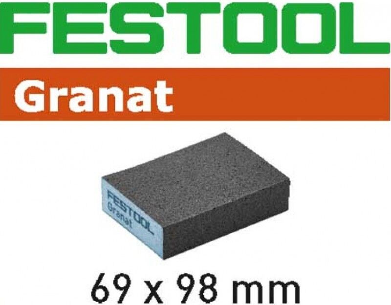 Губка шлифовальная Festool Granat 60. компл. из 6 шт. 69x98x26 60 GR/6