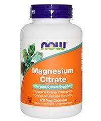 Бад Магний цитрат / Magnesium Citrate 120 капсул Now foods