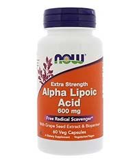 Бад Альфа-липоевая кислота / Alpha Lipoic Acid 60 капсул 600 мг Now foods
