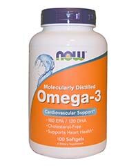 Бад Омега 3 (Omega-3), 100 капсул, 1000 мг. Now foods