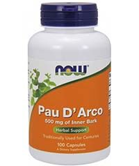 Бад Кора муравьиного дерева / Pau D Arco, 100 капсул, 500 мг. Now foods
