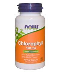 Бад Хлорофилл / Chlorophyll, 90 капсул, 100 мг. Now foods