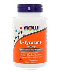 Бад L-тирозин / L-Tyrosine 120 капсул, 500 мг. Now foods