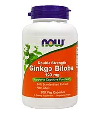 Бад Гинкго билоба / Ginkgo Biloba 100 капсул, 120 мг. Now foods