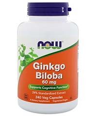 Бад Гинкго билоба / Ginkgo Biloba 240 капсул 60 мг. Now foods