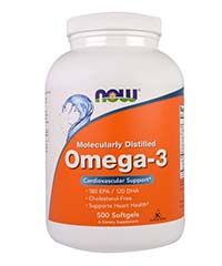 Бад Омега 3 (Omega-3), 500 капсул 1000 мг. Now foods