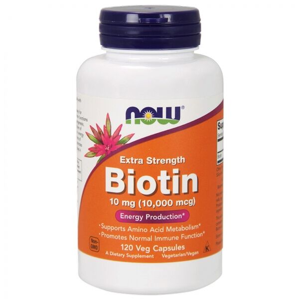 Бад Биотин / Biotin (10 мг) 120 капсул Now foods