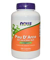Бад Кора муравьиного дерева / Pau D Arco 250 капсул, 500 мг. Now foods