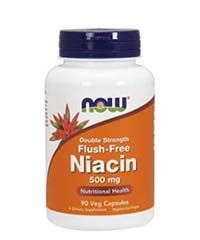 Бад Ниацин двойная сила / Niacin Flush-Free 500 мг, 90 капсул Now foods