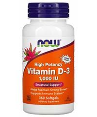 Бад Витамин D3. 1000 мг. 360 капсул / Vitamin D3 Now foods