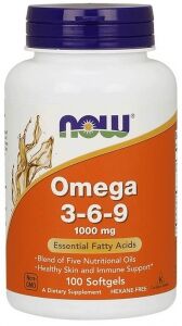 Бад Omega 3-6-9 1000 мг 100 гел. капсул Now foods
