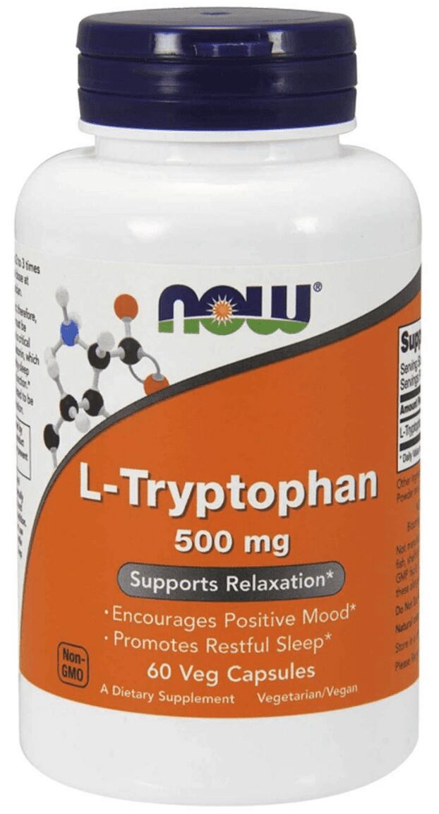 Бад L-Tryptophan / L-Tryptophan 500 мг 60 капсул Now foods