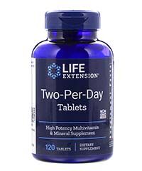 Бад Life Extension, витамины Two-Per-Day Tablets 120 таблеток