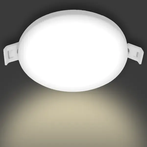 Светильник точечный светодиодный встраиваемый Apeyron 06-15 под отверстие 75 мм, 5.6 м², Теплый белый (желтый), цвет бел