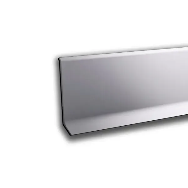 Плинтус напольный Профиль-Опт 2000x40x10мм алюминий цвет серебро