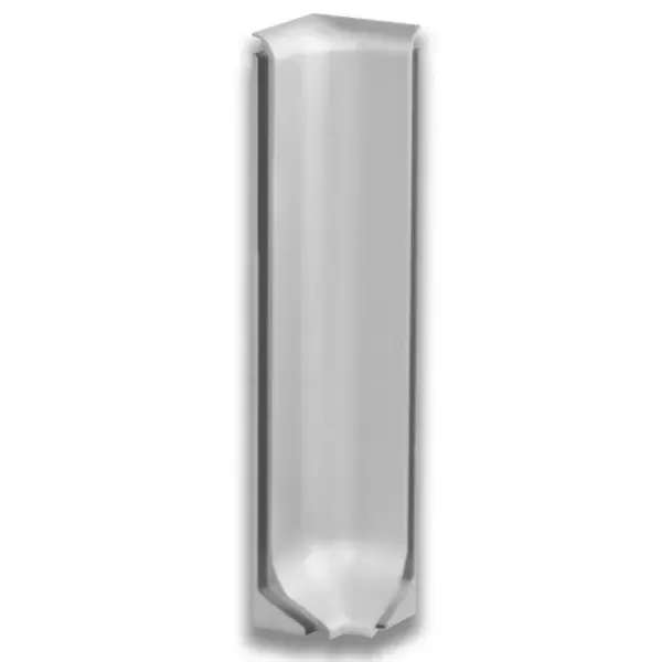 Внутренний угол на плинтус Профиль-Опт 60мм алюминий цвет серебро