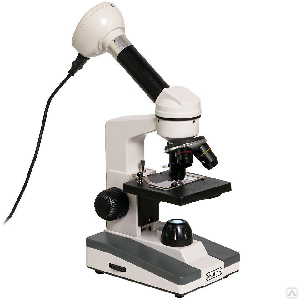 Микроскоп биологический Биолаб С-16 (с видеоокуляром, ахроматический монокуляр, учебный) СТК