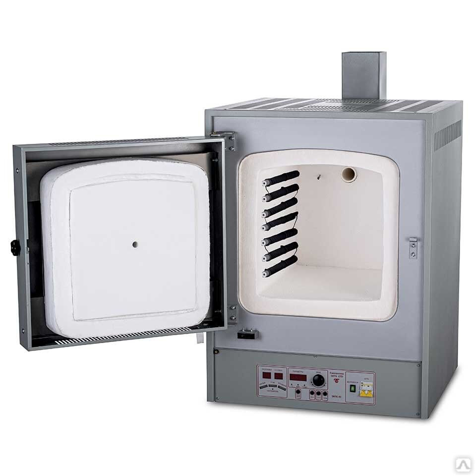 Муфельная печь ЭКПС-50 СПУ мод. 5007 (+200...+1250 °С, многоступенч.регулятор, с вытяжкой) СТК