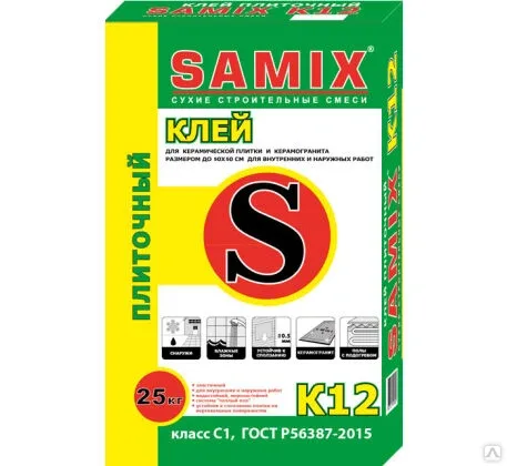 Плиточный клей SAMIX К-12